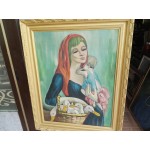 Средна картина масло на платно Испания, чудна рамка - 3646 - KA30